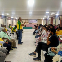 TPSOH Founder Prasad addressing the students